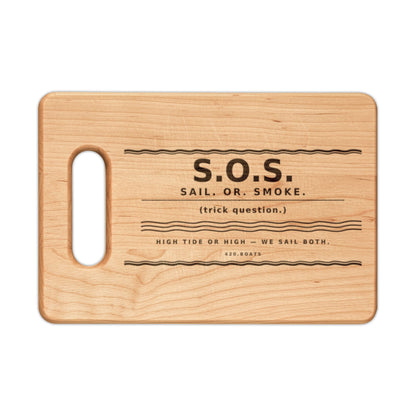 Engraved S.O.S. Wooden Rustic