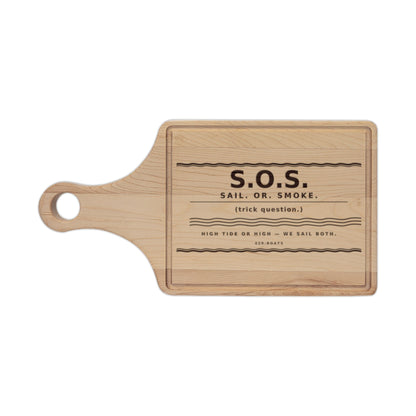 Engraved S.O.S. Wooden Rustic
